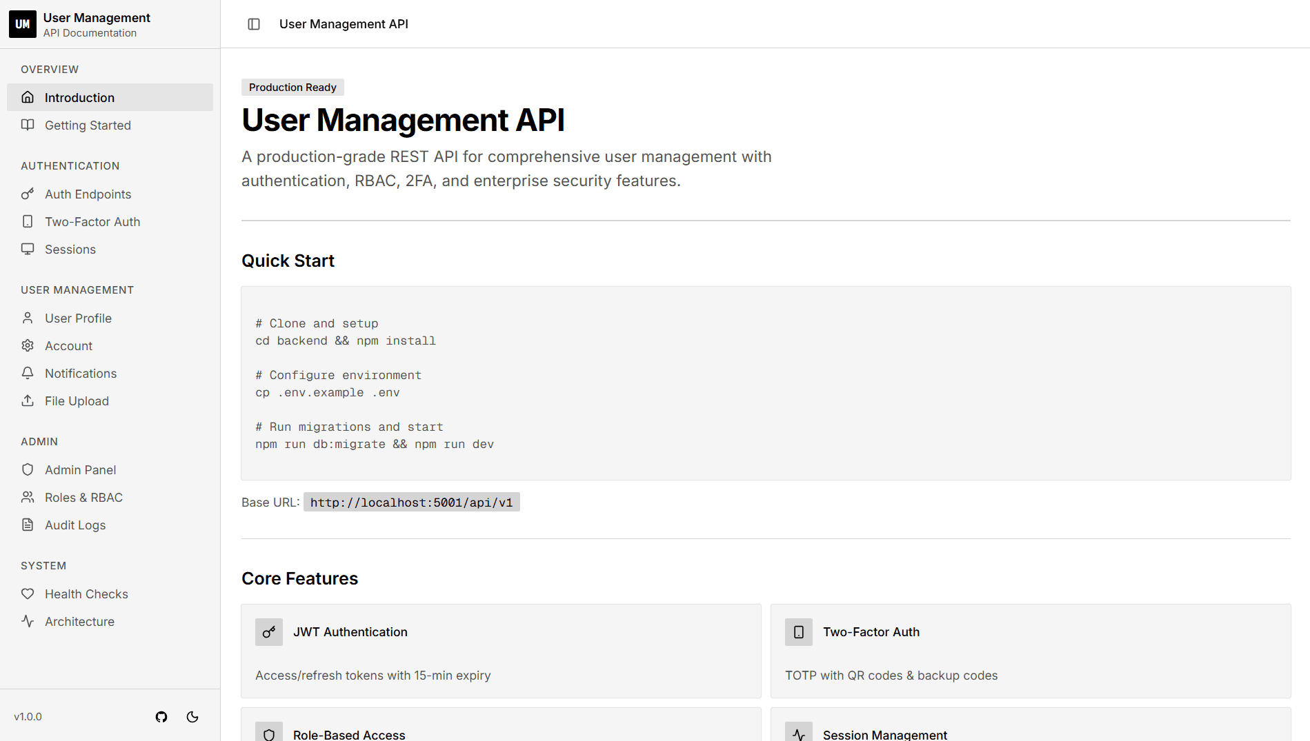 Users Management Backend